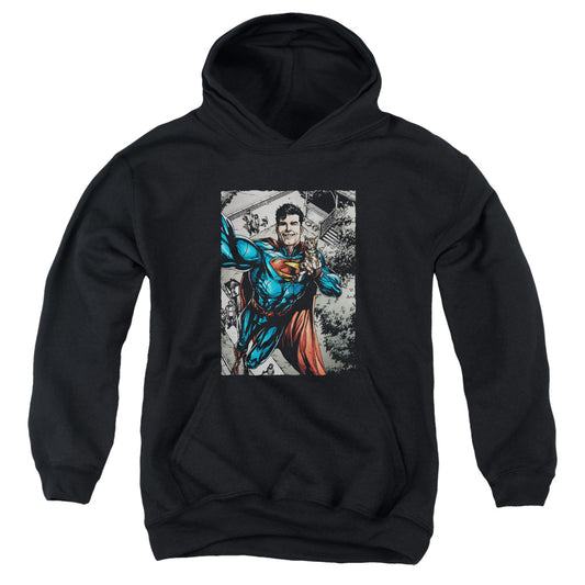 Superman Super Selfie Kids Youth Hoodie Black