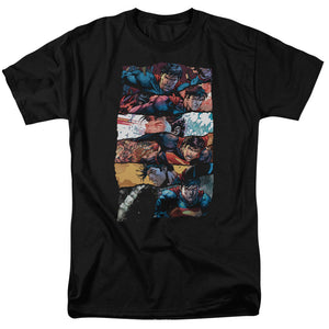 Superman Torn Collage Mens T Shirt Black