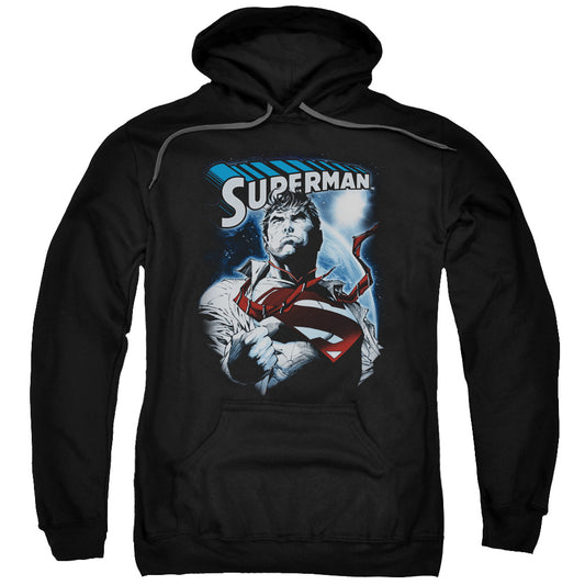 Superman Protect Earth Mens Hoodie Black