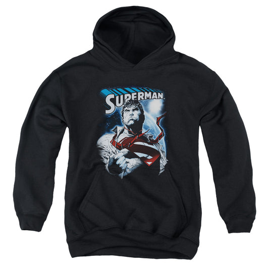 Superman Protect Earth Kids Youth Hoodie Black