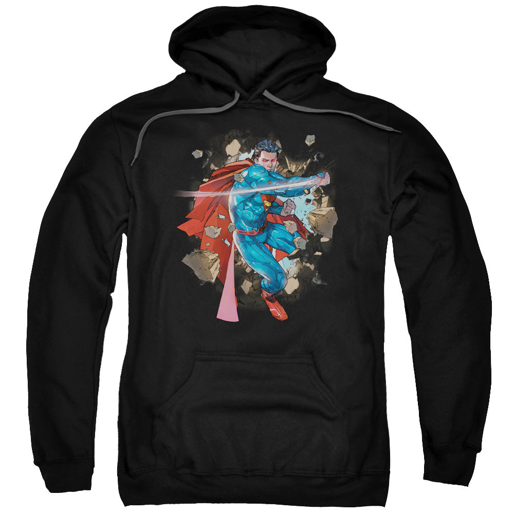 Superman Rock Breaker Mens Hoodie Black