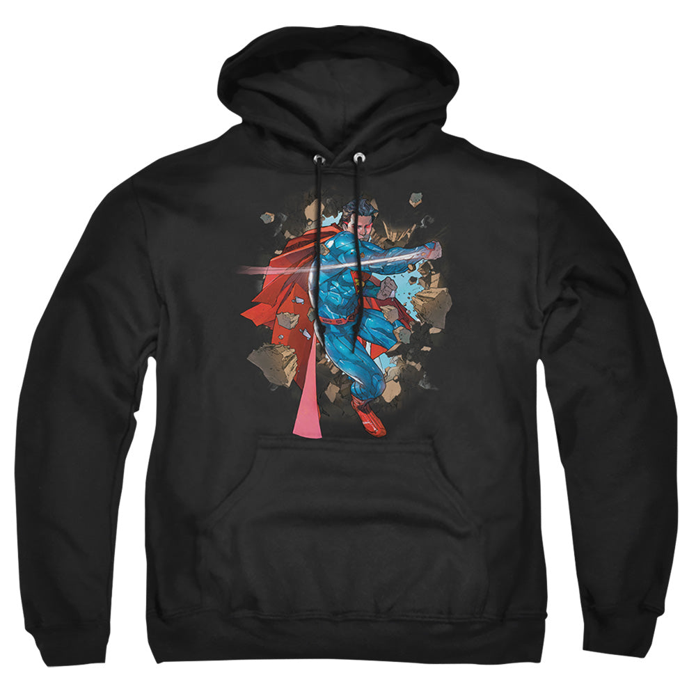 Superman Rock Breaker Mens Hoodie Black