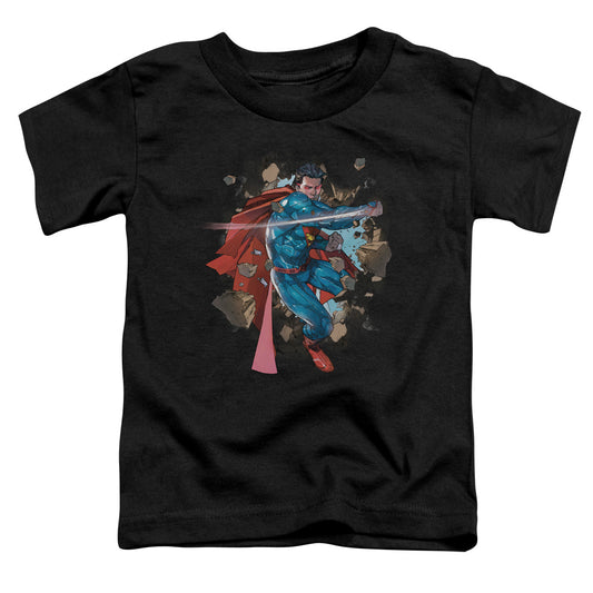 Superman Rock Breaker Toddler Kids Youth T Shirt Black