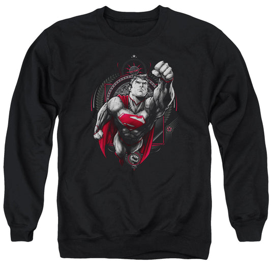 Superman Propaganda Superman Mens Crewneck Sweatshirt Black