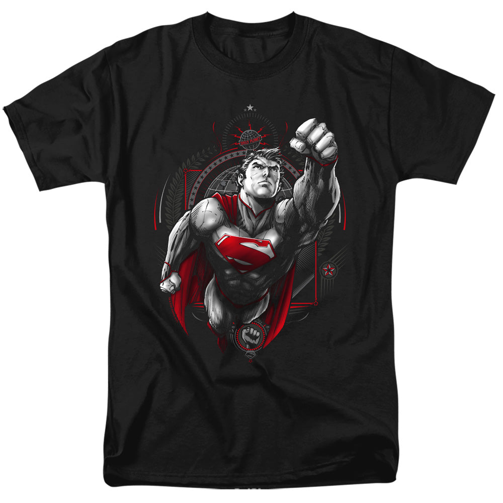 Superman Propaganda Superman Mens T Shirt Black