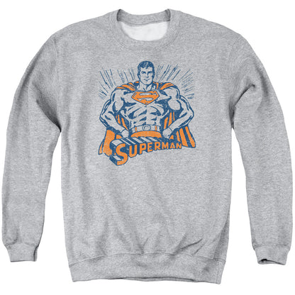 Superman Vintage Stance Mens Crewneck Sweatshirt Athletic Heather