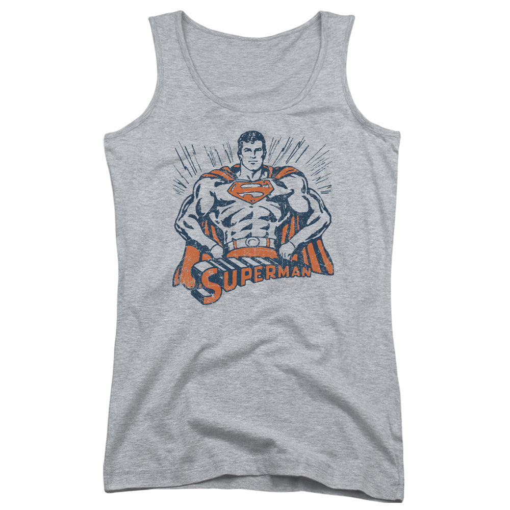 Superman Vintage Stance Womens Tank Top Shirt Athletic Heather