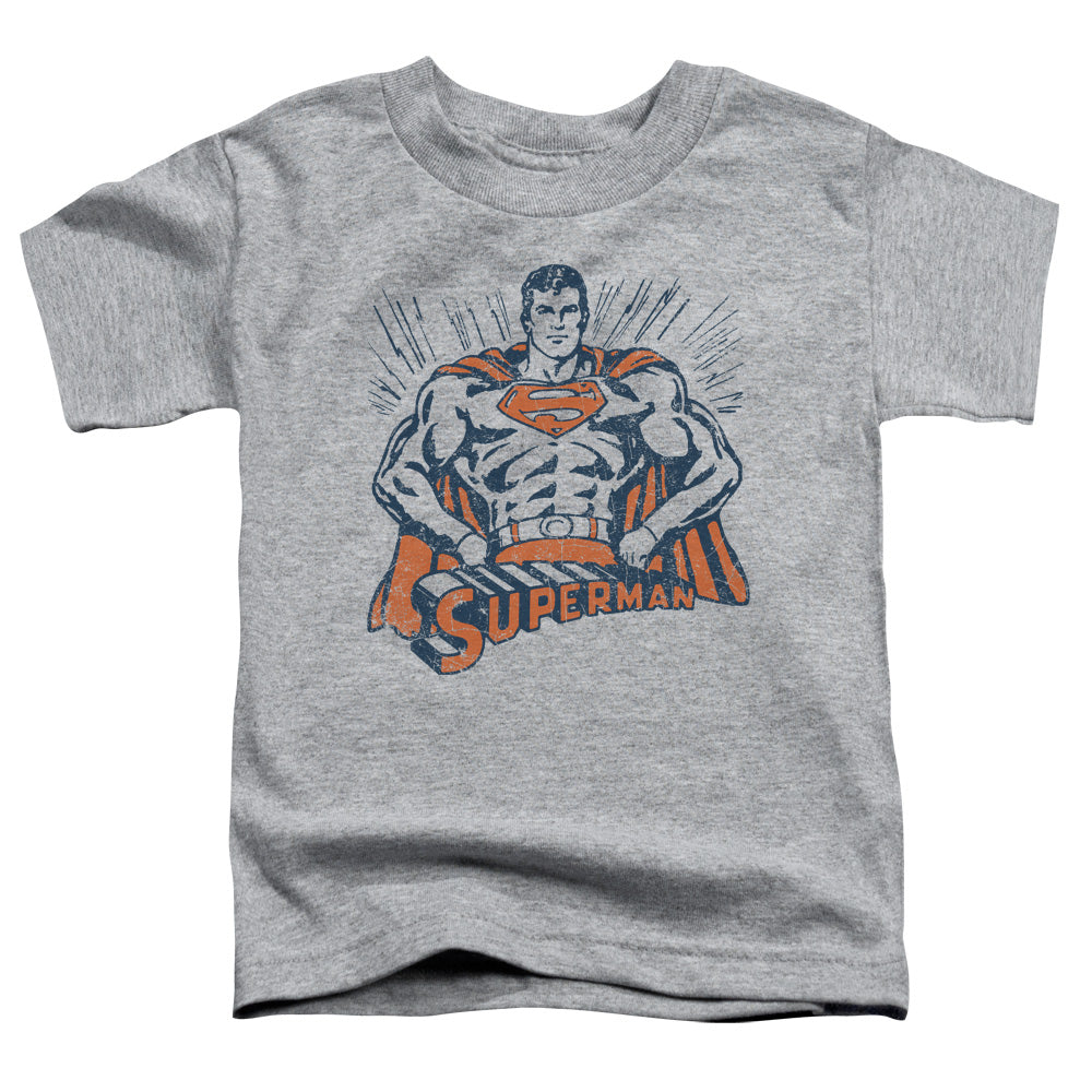 Superman Vintage Stance Toddler Kids Youth T Shirt Athletic Heather