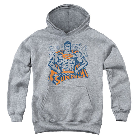 Superman Vintage Stance Kids Youth Hoodie Athletic Heather