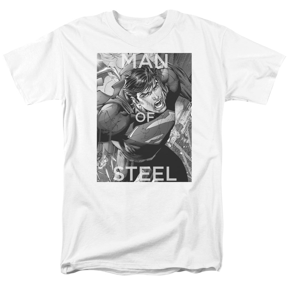 Superman Flight Of Steel Mens T Shirt White