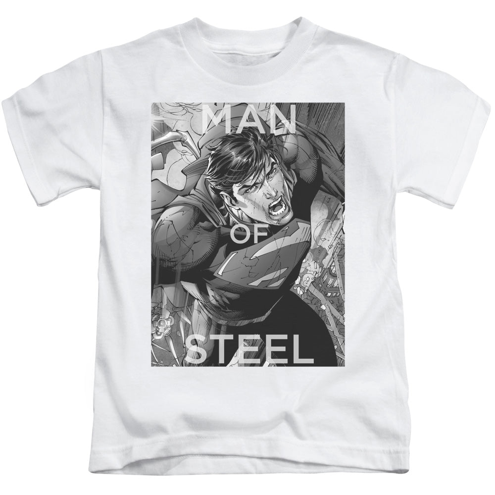 Superman Flight Of Steel Juvenile Kids Youth T Shirt White