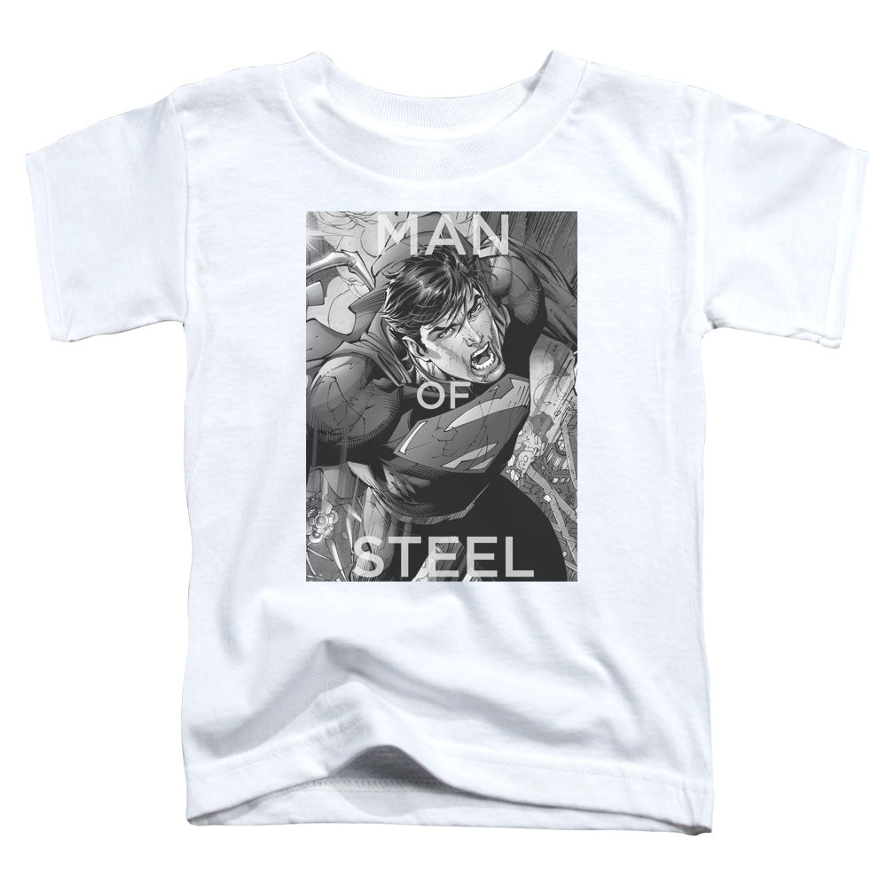 Superman Flight Of Steel Toddler Kids Youth T Shirt White