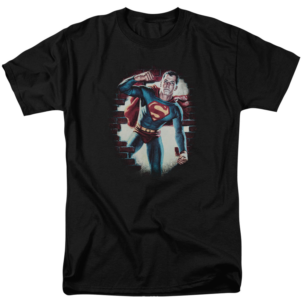 Superman Vintage Steel Mens T Shirt Black