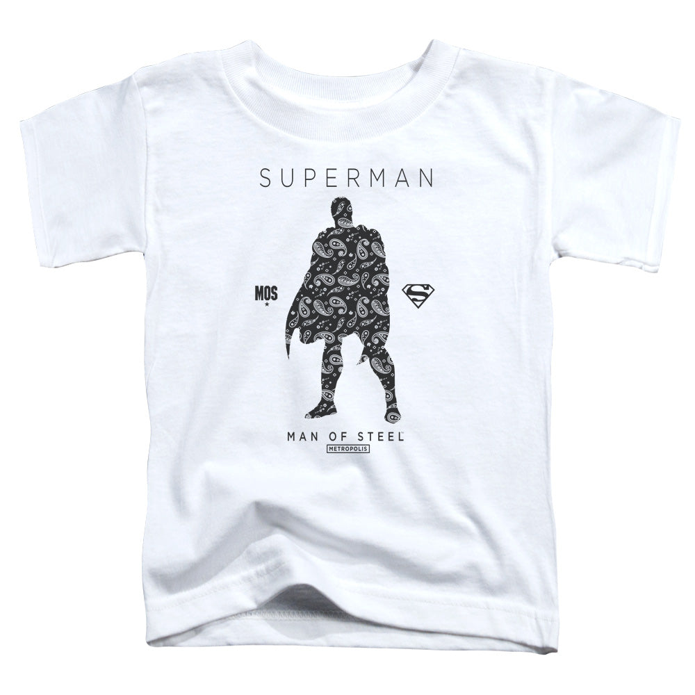 Superman Paisley Sihouette Toddler Kids Youth T Shirt White