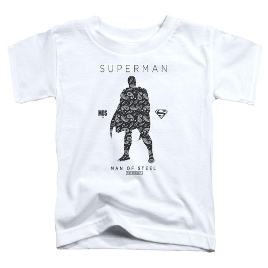 Superman Paisley Sihouette Toddler Kids Youth T Shirt White