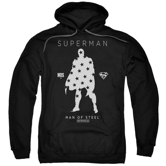 Superman Star Silhouette Mens Hoodie Black