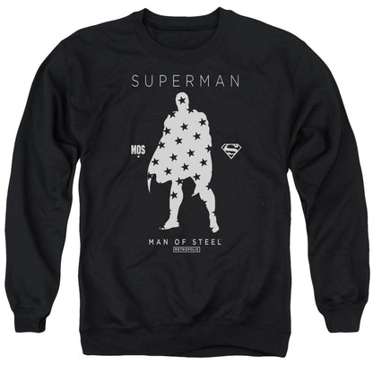 Superman Star Silhouette Mens Crewneck Sweatshirt Black