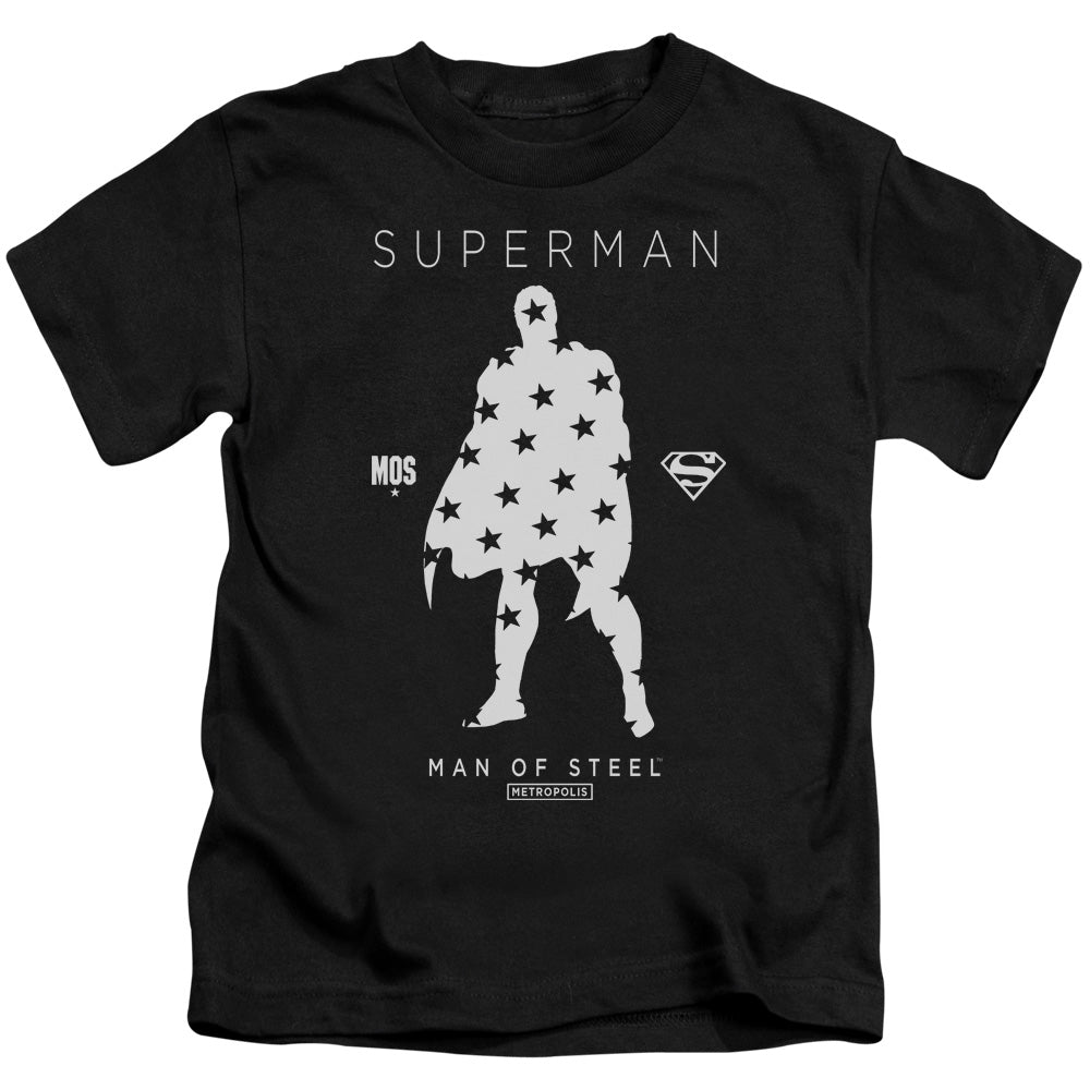 Superman Star Silhouette Juvenile Kids Youth T Shirt Black