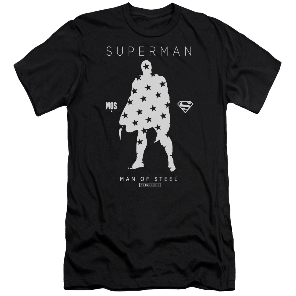 Superman Star Silhouette Slim Fit Mens T Shirt Black