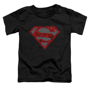 Superman Elephant Rose Shield Toddler Kids Youth T Shirt Black