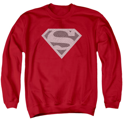 Superman Elephant Shield Mens Crewneck Sweatshirt Red