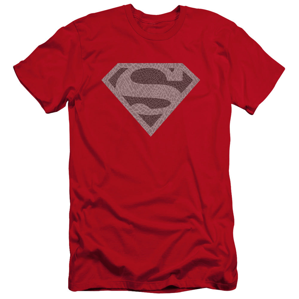 Superman Elephant Shield Premium Bella Canvas Slim Fit Mens T Shirt Red