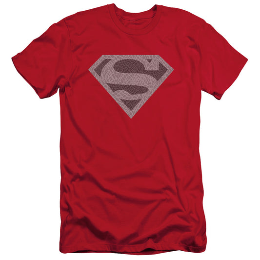 Superman Elephant Shield Slim Fit Mens T Shirt Red