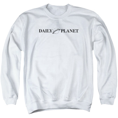 Superman Daily Planet Logo Mens Crewneck Sweatshirt White