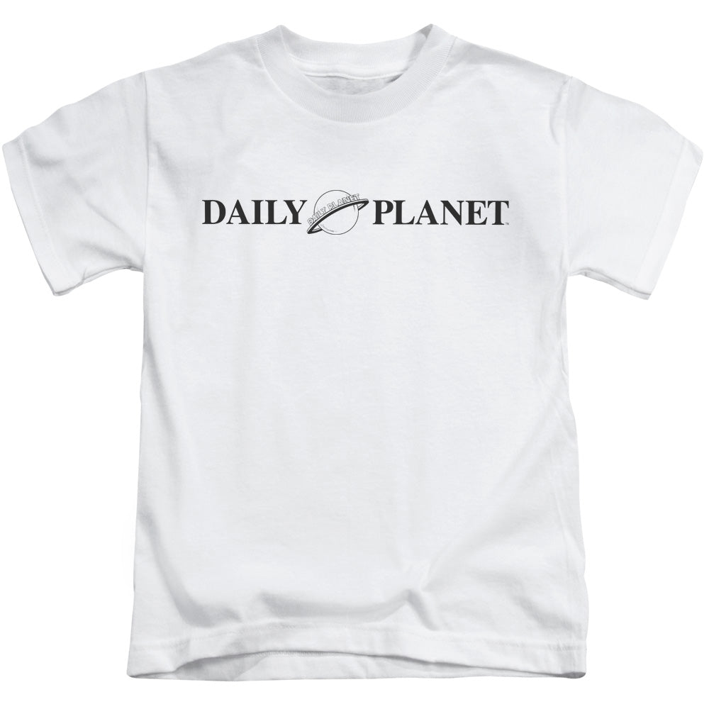 Superman Daily Planet Logo Juvenile Kids Youth T Shirt White