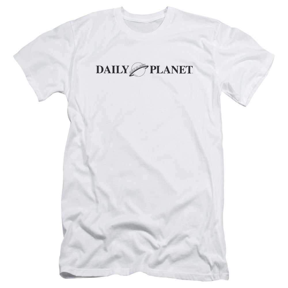 Superman Daily Planet Logo Slim Fit Mens T Shirt White