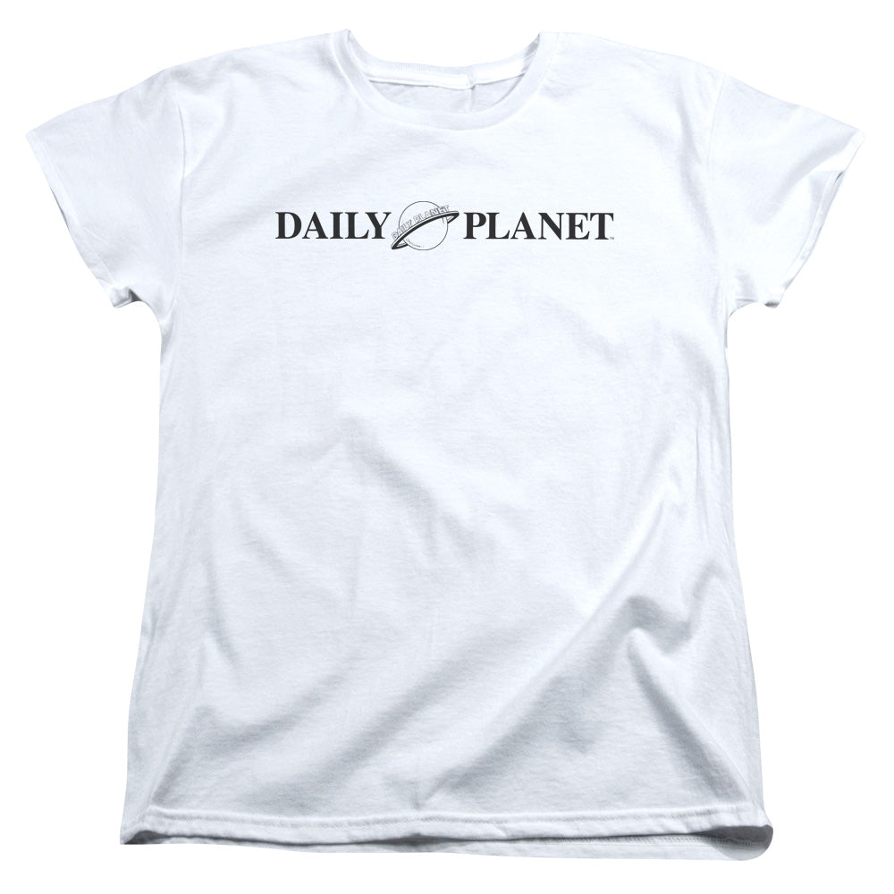 Superman Daily Planet Logo Womens T Shirt White