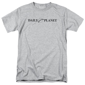 Superman Daily Planet Logo Mens T Shirt Athletic Heather