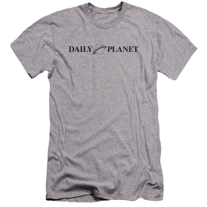 Superman Daily Planet Logo Premium Bella Canvas Slim Fit Mens T Shirt Athletic Heather