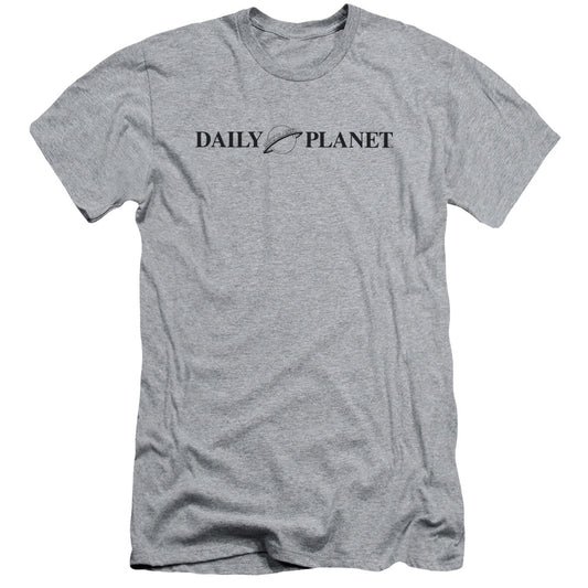 Superman Daily Planet Logo Slim Fit Mens T Shirt Athletic Heather