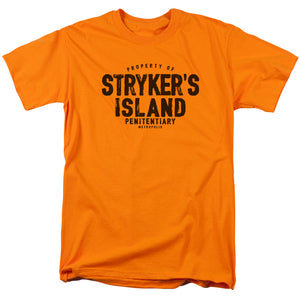 Superman Strykers Island Mens T Shirt Orange
