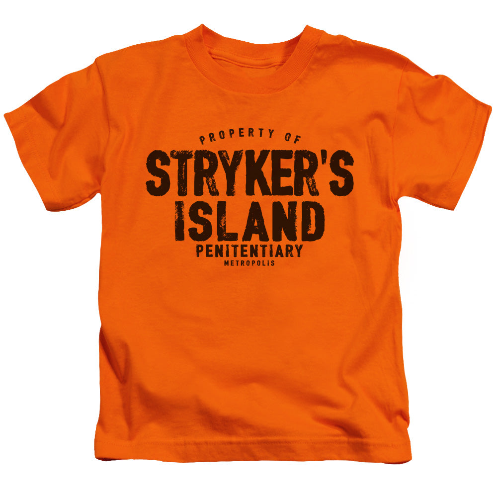 Superman Strykers Island Juvenile Kids Youth T Shirt Orange