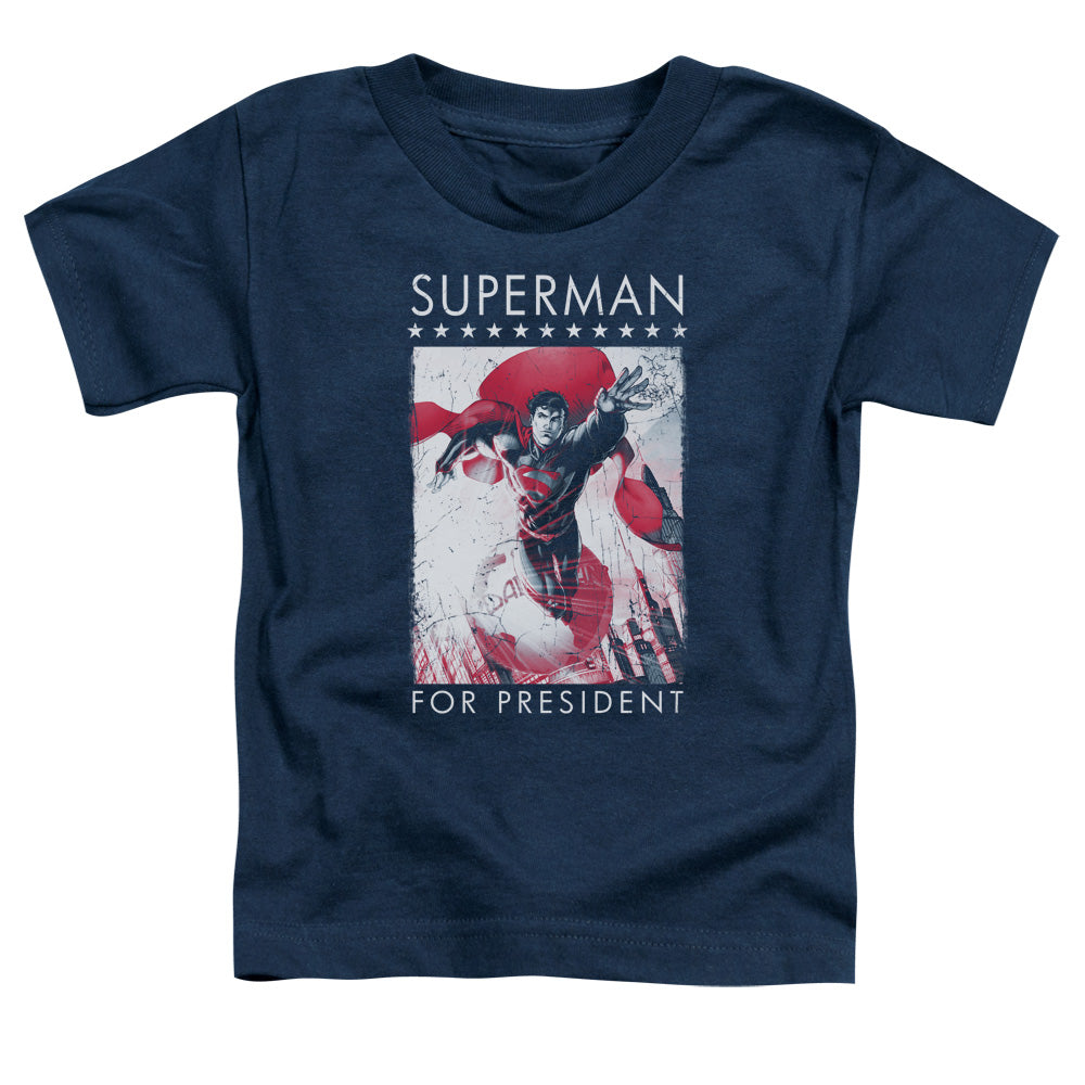 Superman Superman For President Toddler Kids Youth T Shirt Navy