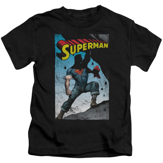 Superman Alternate Juvenile Kids Youth T Shirt Black