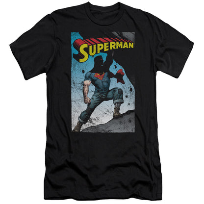 Superman Alternate Premium Bella Canvas Slim Fit Mens T Shirt Black