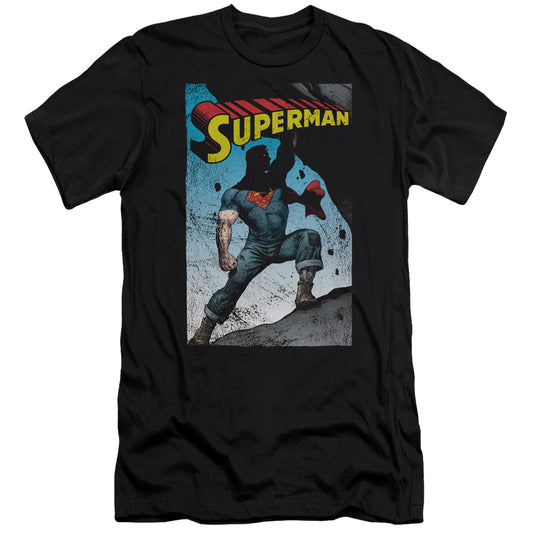 Superman Alternate Slim Fit Mens T Shirt Black