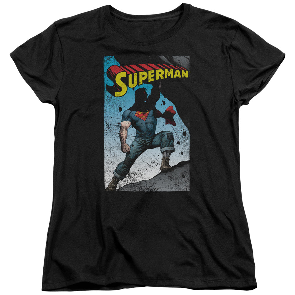 Superman Alternate Womens T Shirt Black