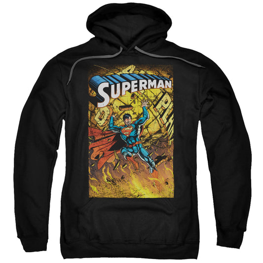 Superman One Mens Hoodie Black