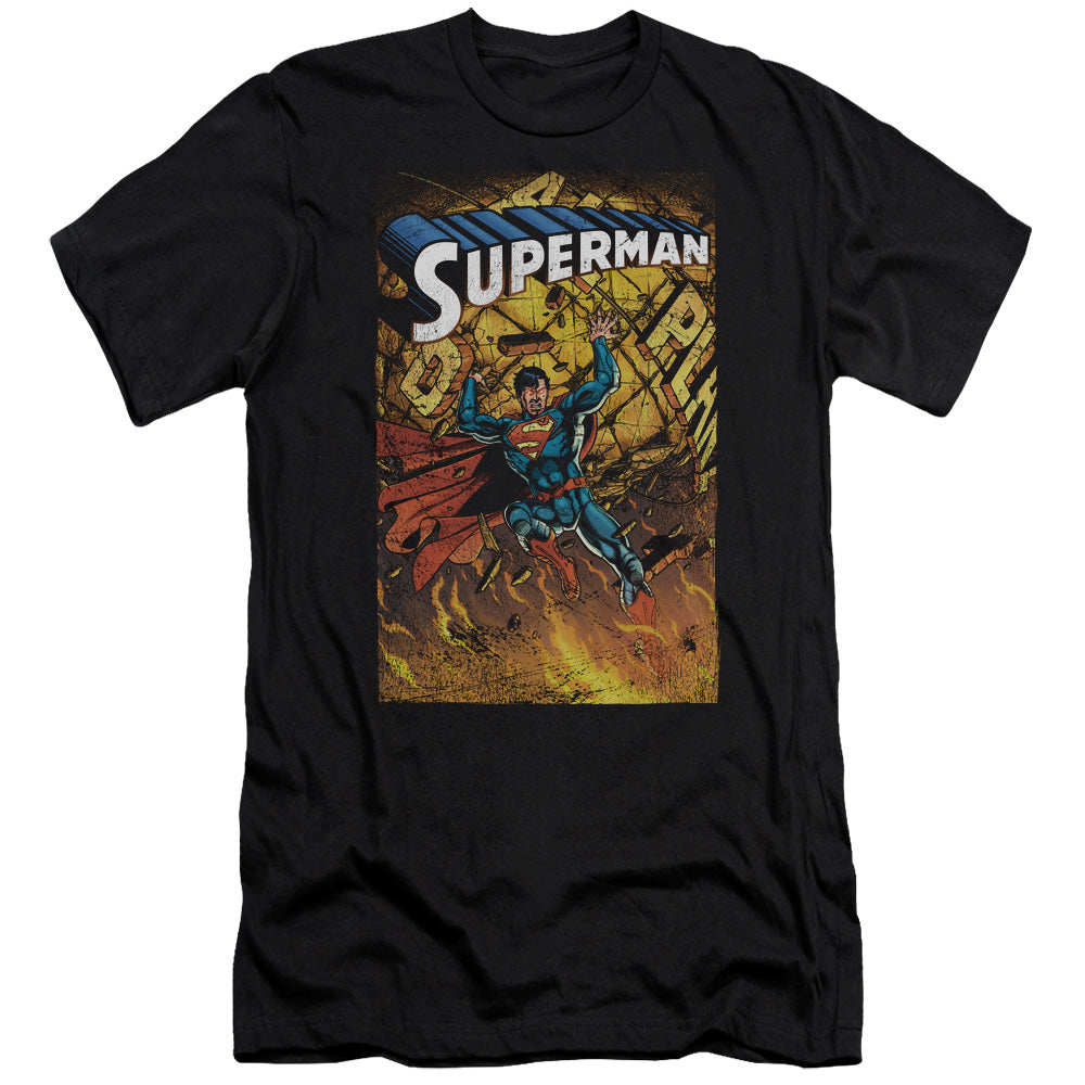 Superman One Premium Bella Canvas Slim Fit Mens T Shirt Black