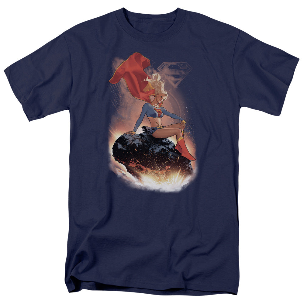 Superman Ride It Out Mens T Shirt Navy Blue