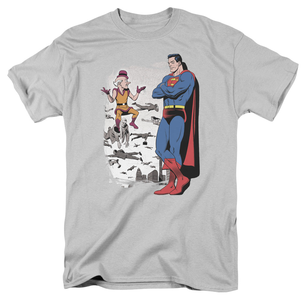Superman Disbelief Mens T Shirt Silver
