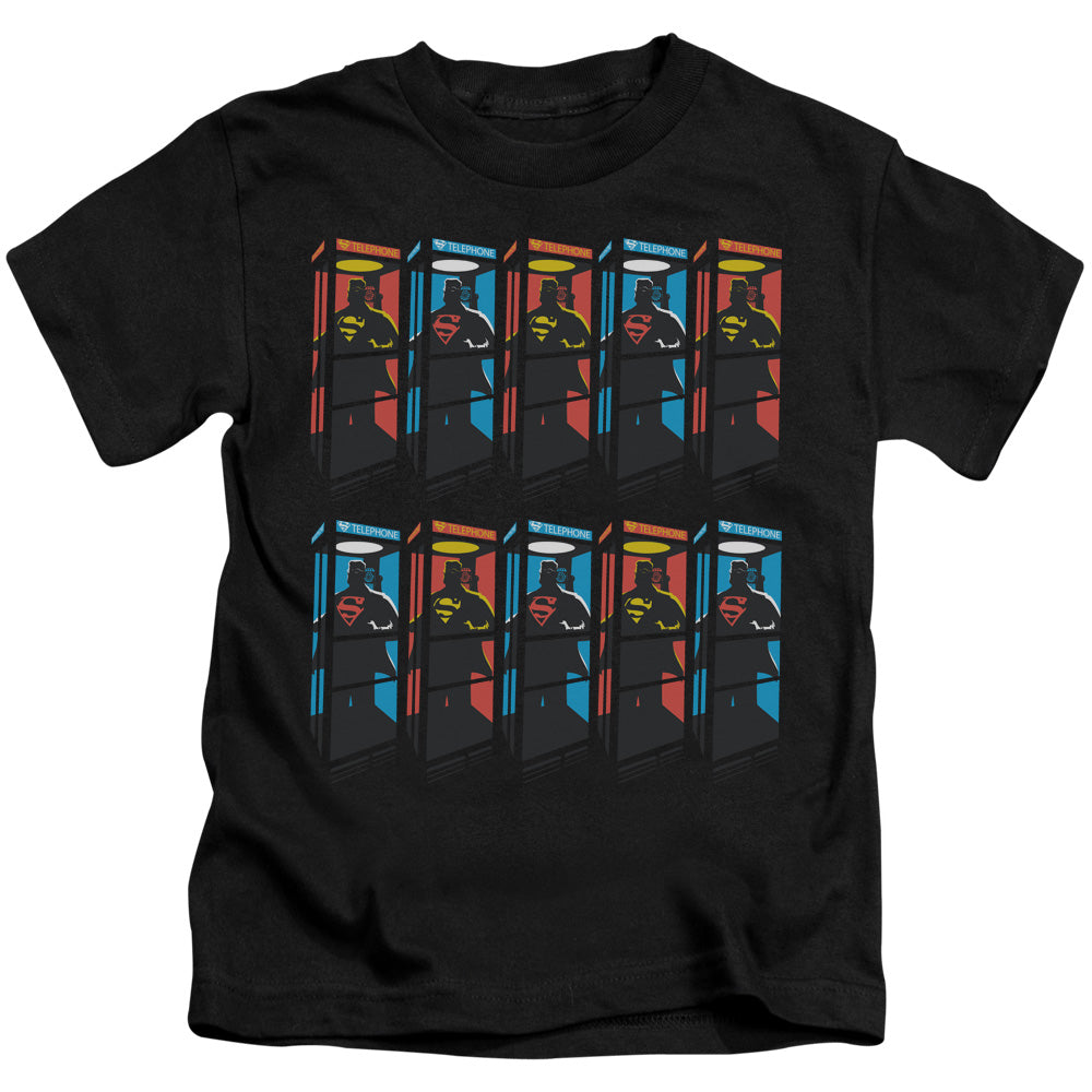 Superman Super Booths Juvenile Kids Youth T Shirt Black