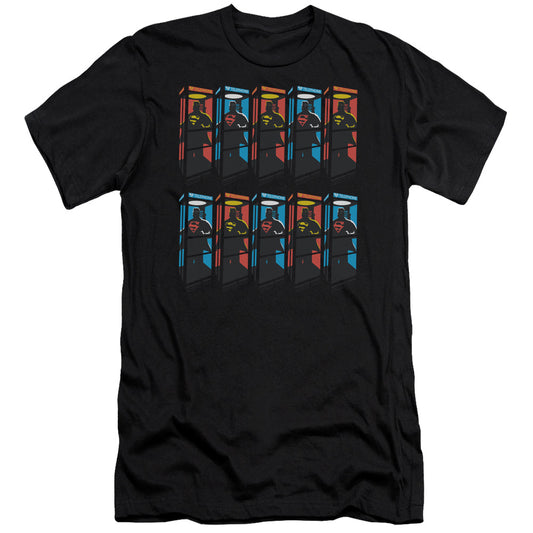 Superman Super Booths Slim Fit Mens T Shirt Black