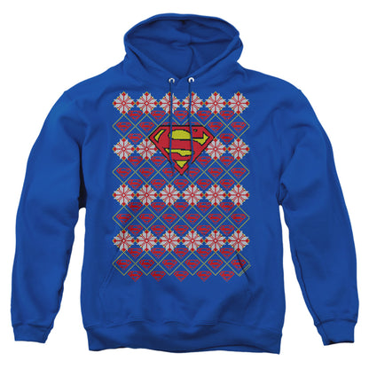 Superman Superman Christmas Sweater Mens Hoodie Royal Blue