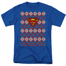Load image into Gallery viewer, Superman Superman Christmas Sweater Mens T Shirt Royal Blue