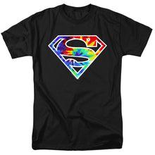 Load image into Gallery viewer, Superman Superman Tie Dye Logo Mens T Shirt Black